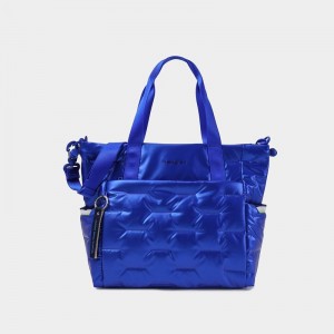 Hedgren Puffer Women's Tote Bags Blue | OYW5217VJ